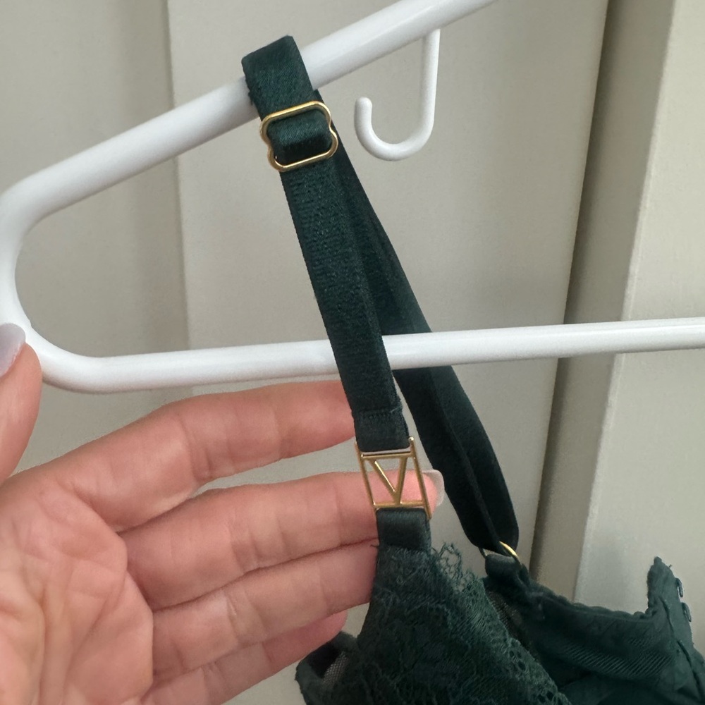 Victoria's Secret Dark Green Lace Bodysuit - Picture 2 of 5